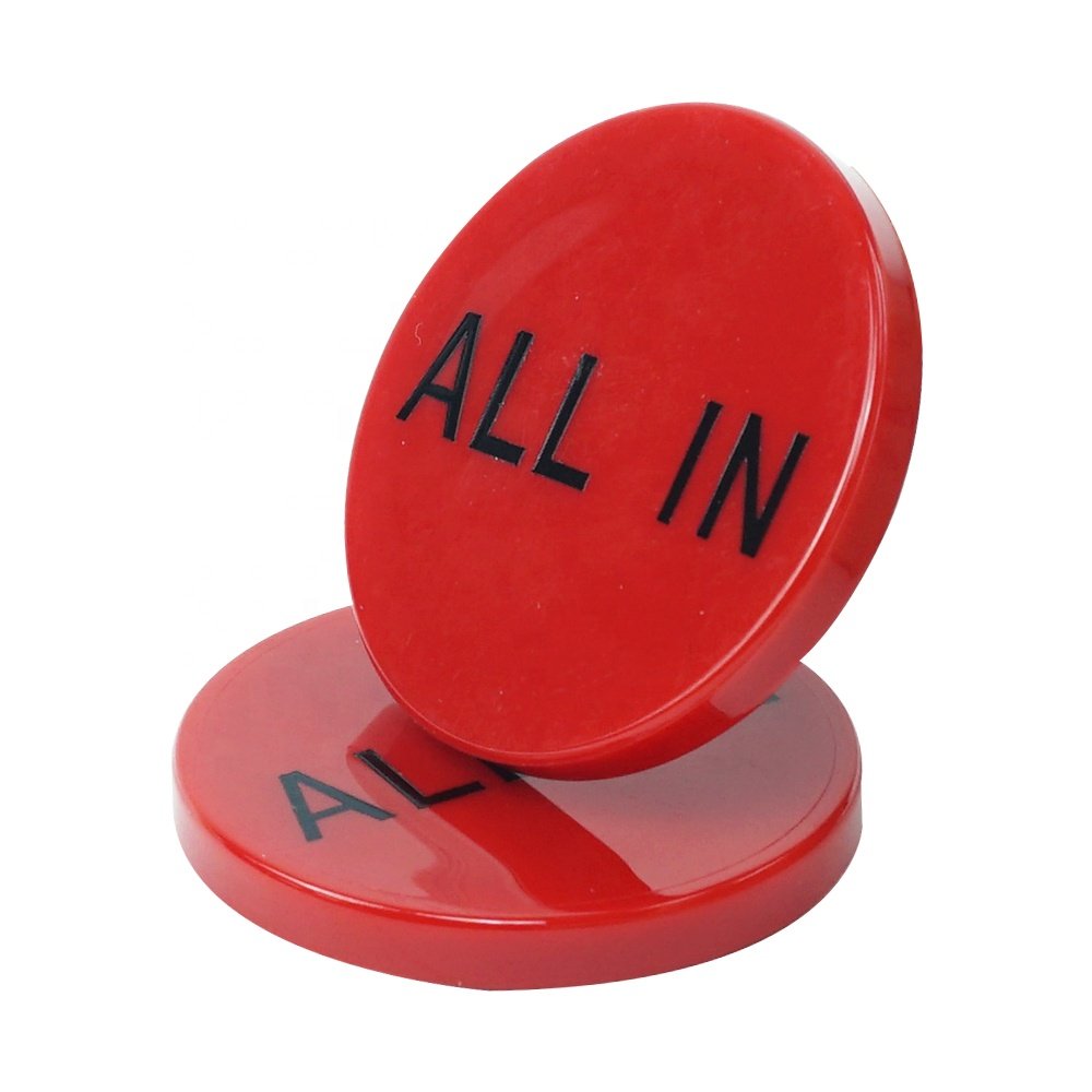 Hot sell casino accessory 50mm diameter All in 12g Round Plastic chips for casino games