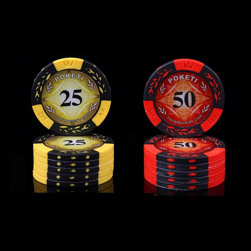 14g Two Tone real Clay Poker Chips Custom made for your tournament or poker tour