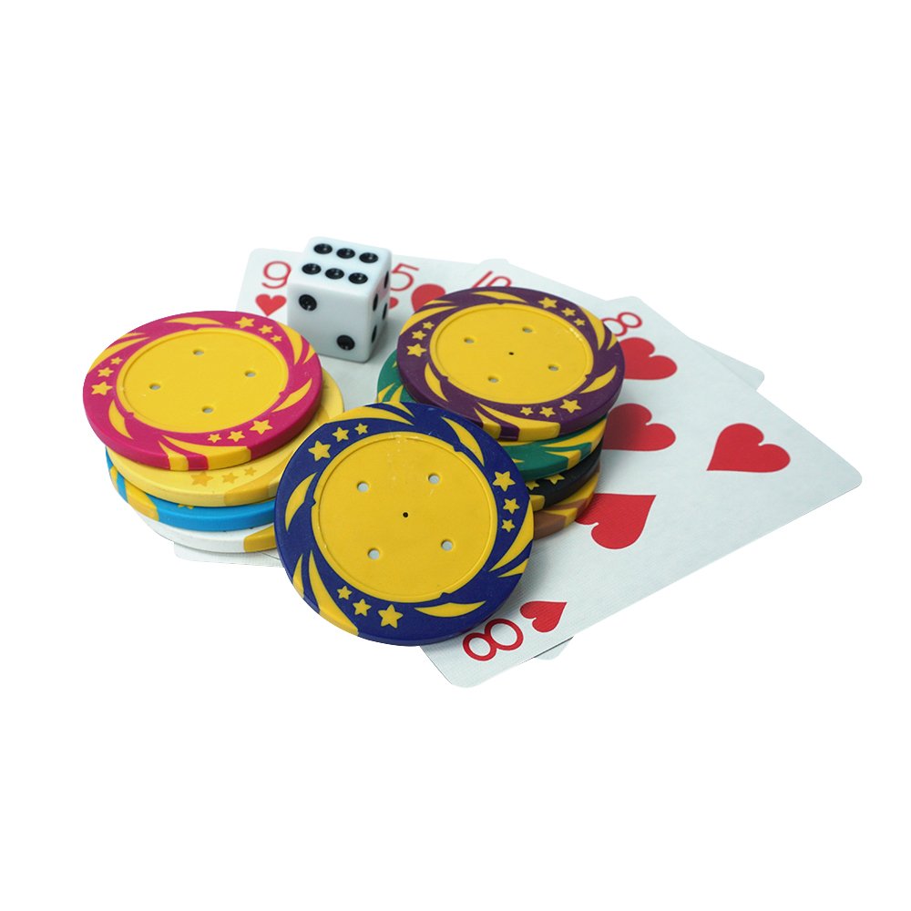 Professional 14g blank clay poker chips three stars 40mm with iron core factory custom no sticks for casino entertainment game