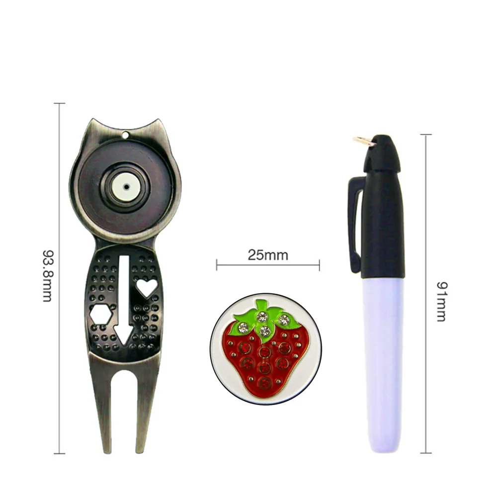 Wholesale Divot Repair Tool with Removable Blank Logo Golf Ball Marker Sublimation for Golf Enthusiasts