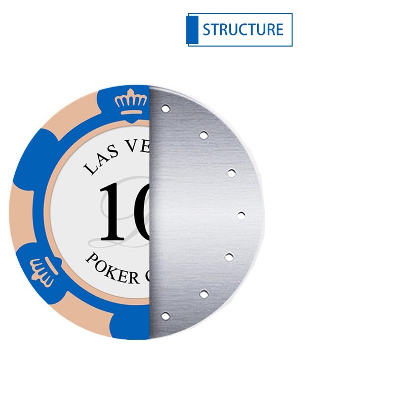 2024 High Quality Wholesale Personalize Logo 1000 Casino Chip Ceramic Abs Ceramic Clay Custom Poker Chips For Promotion Game