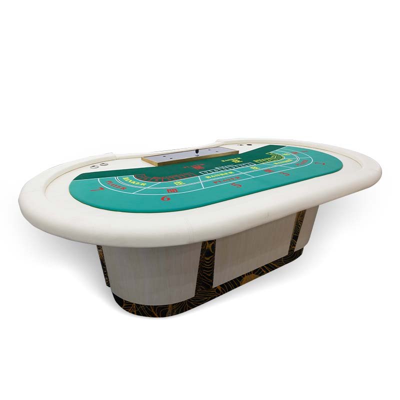 Factory Sale Baccarat Poker Table Professional Customized Casino Poker Table With Chips Tray For Sale