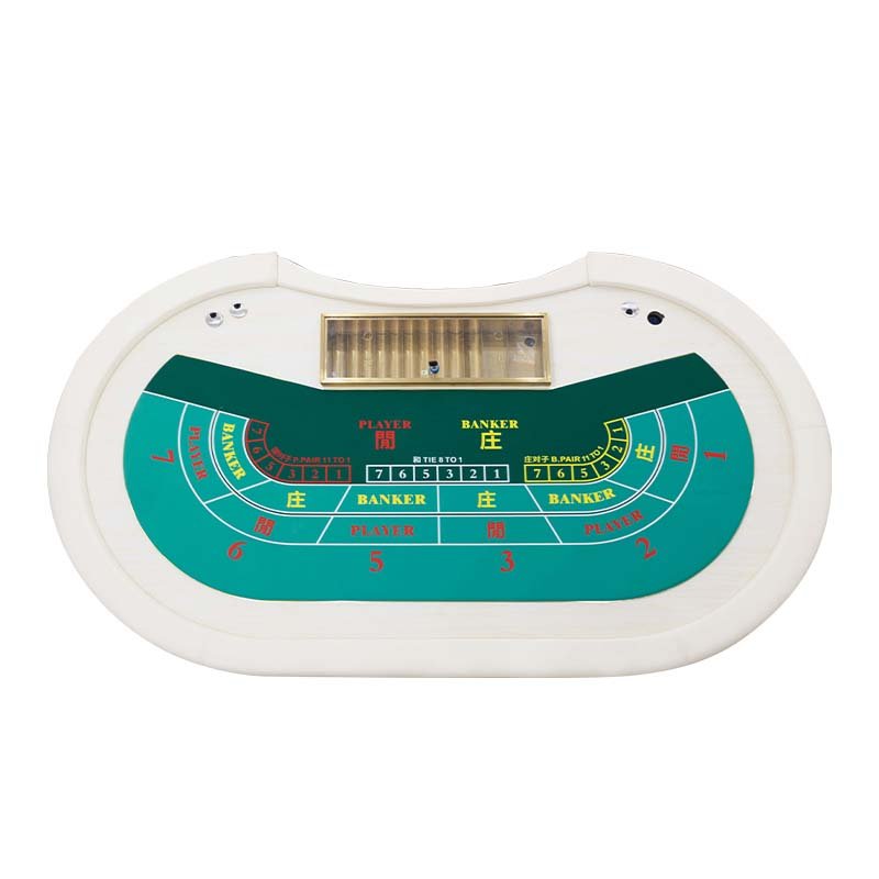 Factory Sale Baccarat Poker Table Professional Customized Casino Poker Table With Chips Tray For Sale