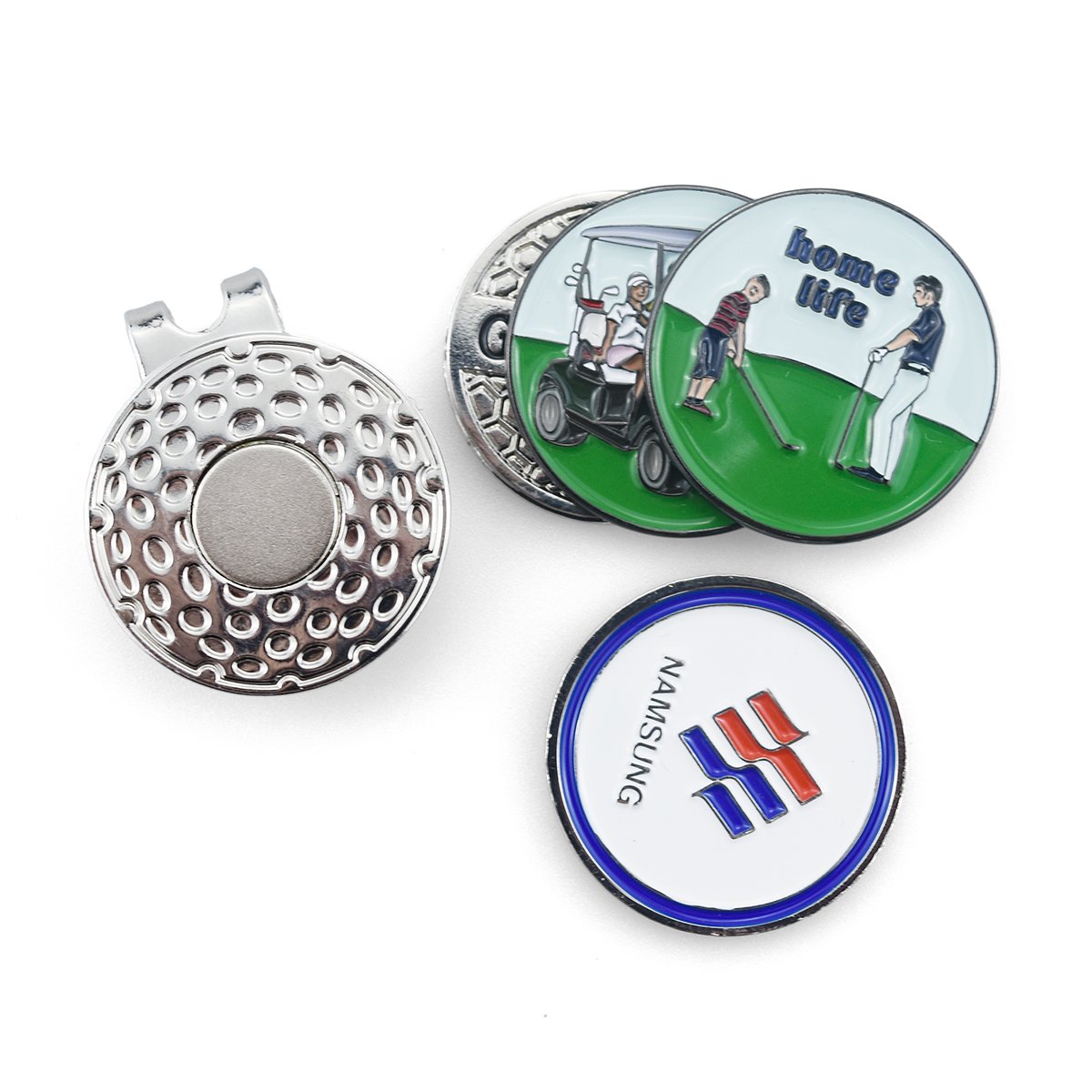 Factory High Quality Custom Logo Metal Golf Ball Marker Coin Magnetic Custom Golf Ball Marker for Souvenir Gift