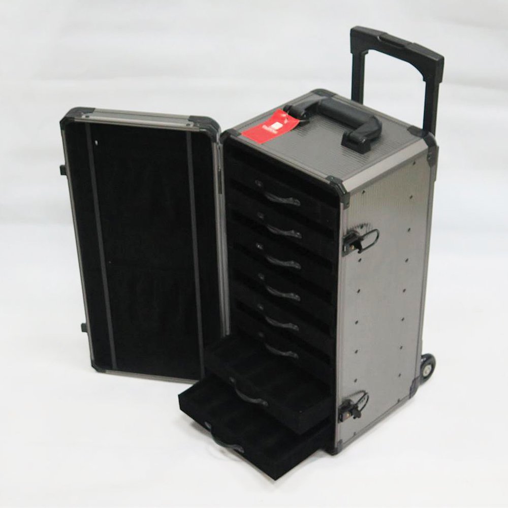 300pc/500pc /1000pc / 2000 pcAluminum Poker Chip Trolley Case