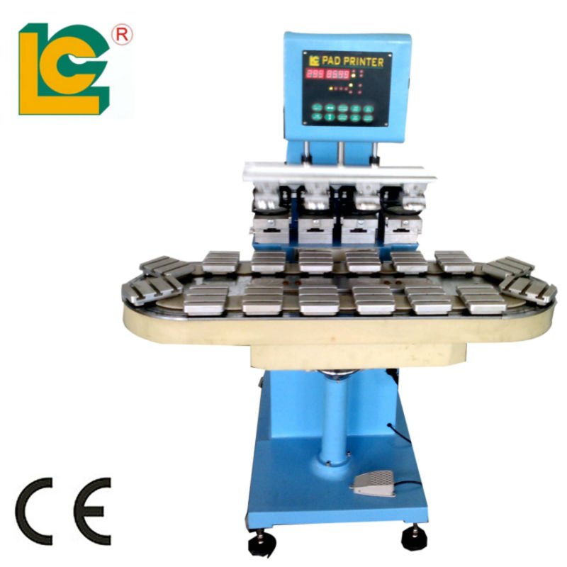 4 Color Pad Printers Tampo with Conveyor Sealed Cup Pad Printing Machine For Bottle ceramic ring for pad printing machine