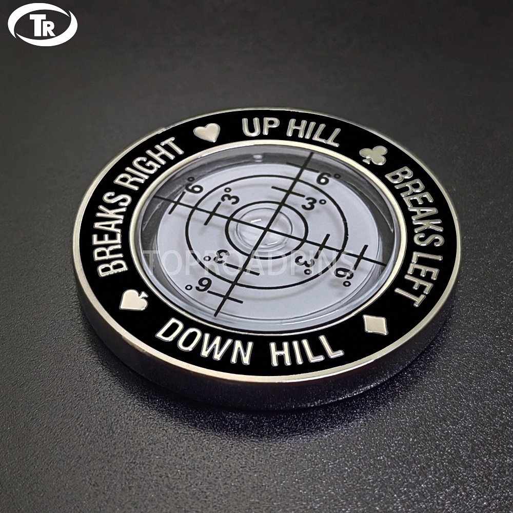 Factory Supplier Customized Putt Green Reader Golf Putting Green Reading Golf Ball Marker Green Reader Round Bubble Level Vial