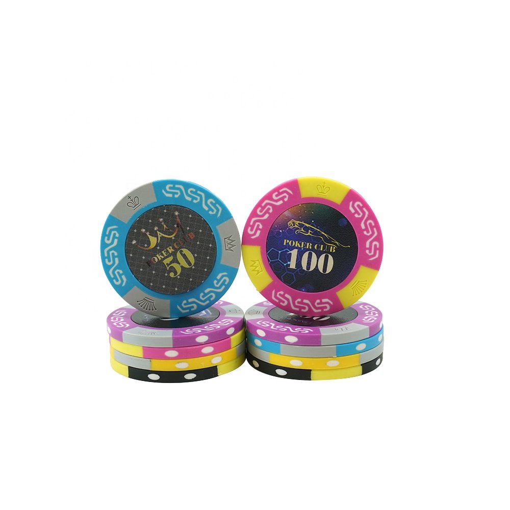 Custom Professional Poker Tournament Chips Composite material Chip Sets for casino club