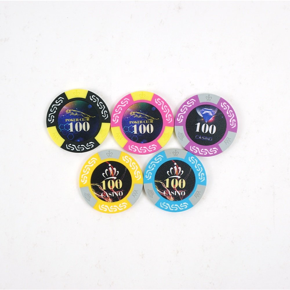 Custom Professional Poker Tournament Chips Composite material Chip Sets for casino club