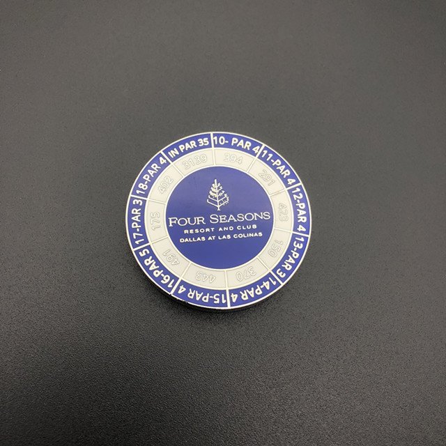 High Quality 40mm 2 Size Logo Enamel Golf Accessories Custom Magnetic Poker Chip Golf Ball Markers