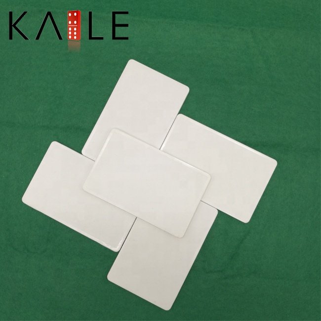 High quality rectangle white plaques poker chips blank plaque 39g 83.5mm length 3.5mm thickness custom logo accept for casino