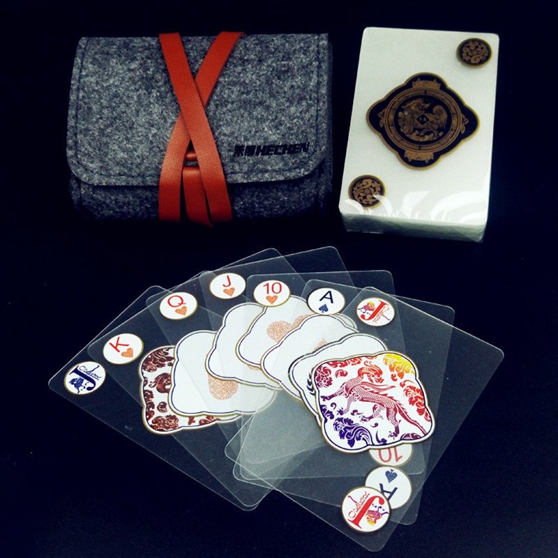 Wholesale Selling Custom Pvc Clear Playing Cards Oem 100% Plastic Waterproof Crystal Transparent Poker Cards Game