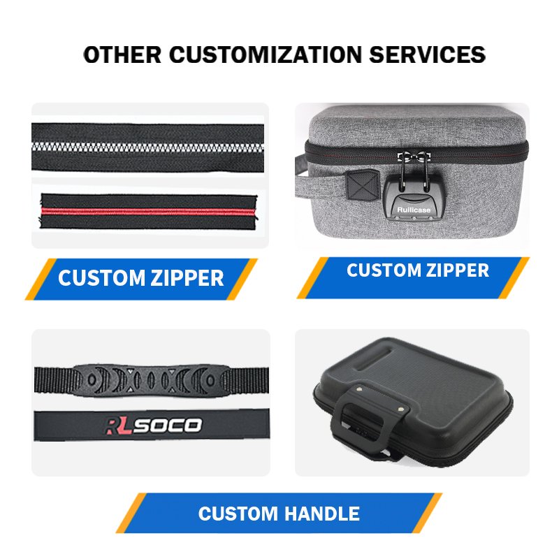 RLSOCO 2023 Hot sell Waterproof Zipper Carry Traveling Case with Foam Case padding for 1000 empty poker chip