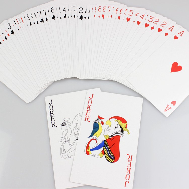 CL-230106 Wholesale large playing poker cards wide plastic card poker party game poker set