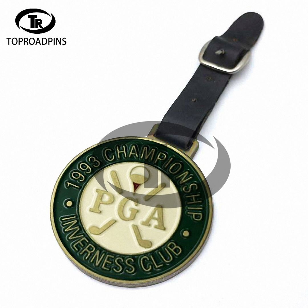 High quality custom metal logo sport tag for bag golf bag tags