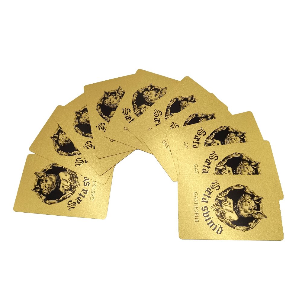 Wholesale Custom PVC Plastic Waterproof Gold Poker Cards