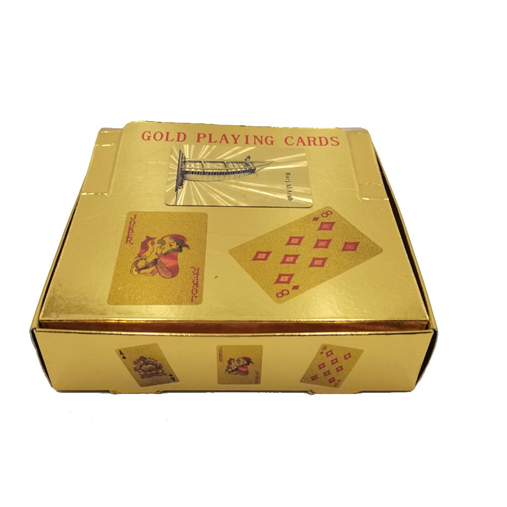 Wholesale Custom PVC Plastic Waterproof Gold Poker Cards