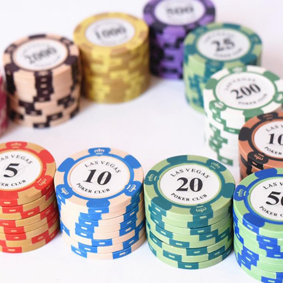 Poker chip for Texas Hold'em,Blackjack,Gambling Casino Chips Weight 14 Gram Clay Composite