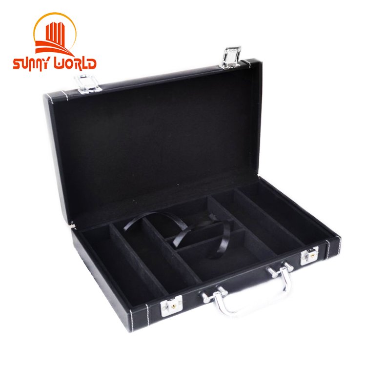 Custom PU Leather Box Case With Gamble Game Chips Poker Chip Set