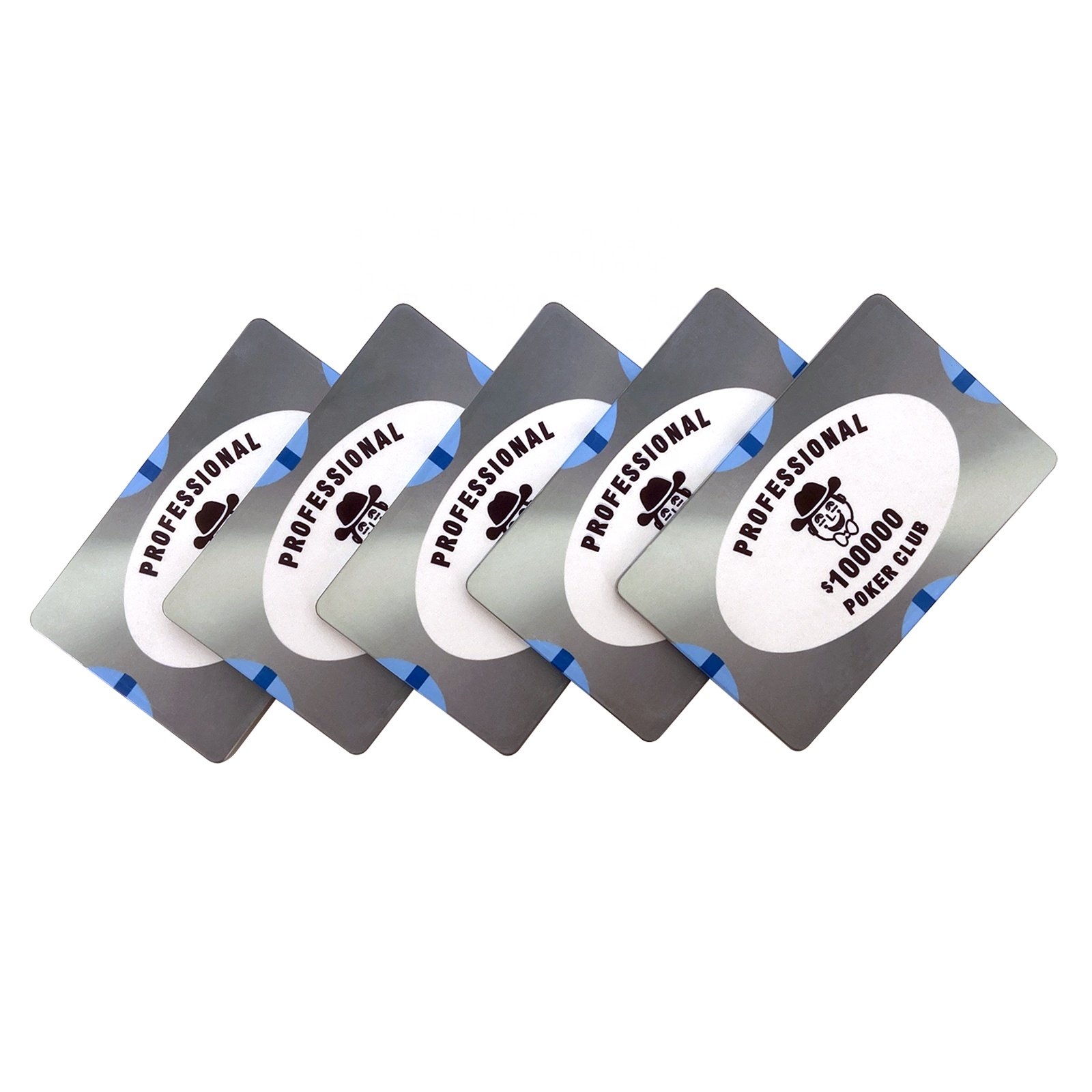 Factory direct sale ceramic poker plaques 39g rectangle chips 83.5x52.5x3.5mm custom logo for casino professional poker club
