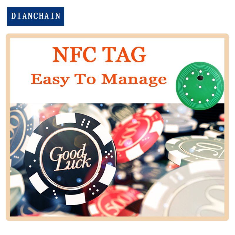 Customized RFID HF Gaming Chip Tag NFC Poker Coin Card Label