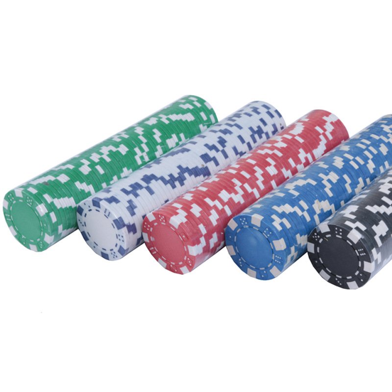 40mm Abs Chip Poker Set In Stock Case Plastic Gambling Game Custom Printing Blank Casino Royal Poker Chips