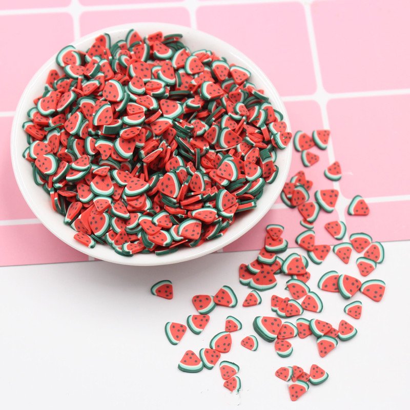5mm Polymer Soft Clay fruit slice various fruit shrem crystal mud filler DIY mobile phone case accessories nail patch crafts