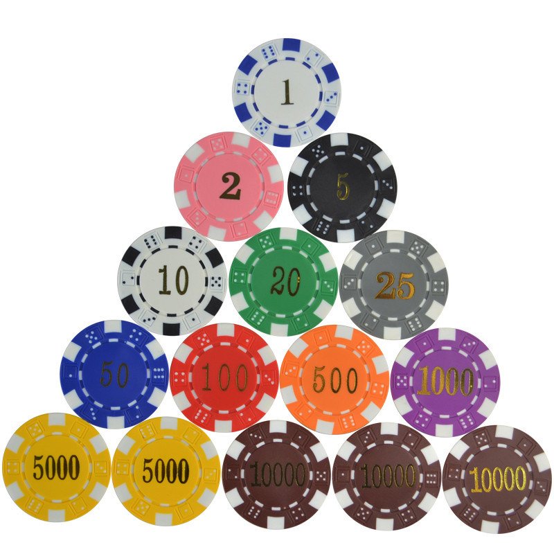 Customized 14g sticker hot stamping printing ABS material high-end cheap casino poker chips