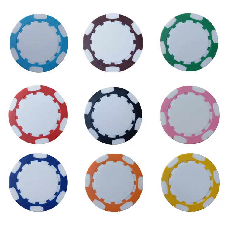 Cheap Price Custom Pattern Fichas De Poker 10.8g 40*3mm Blank Sublimation ABS Poker Chips