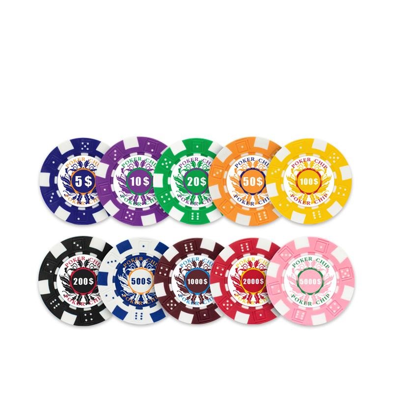 YH Casino Standard ABS Classic Mix Colors Texas Poker Chips Las Vegas Poker Chips Set for Gambling