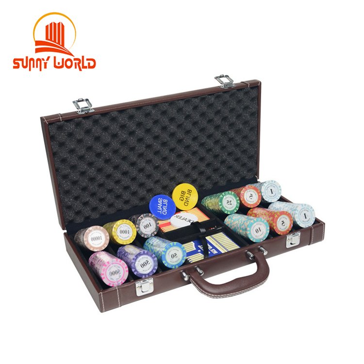 300pcs Poker Chip Set chips case