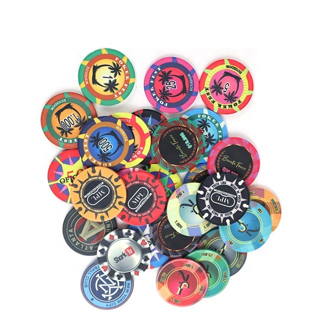 Various Design Of High End Printable Custom Ceramic Chips Poker Water Resistant Poker Ceramic Poker Chips