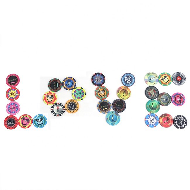 Various Design Of High End Printable Custom Ceramic Chips Poker Water Resistant Poker Ceramic Poker Chips