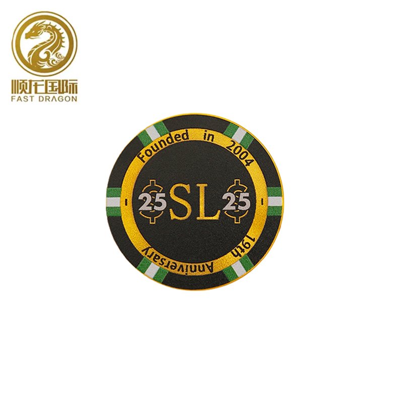 New customized golden metal poker chips for gambling casino poker chip