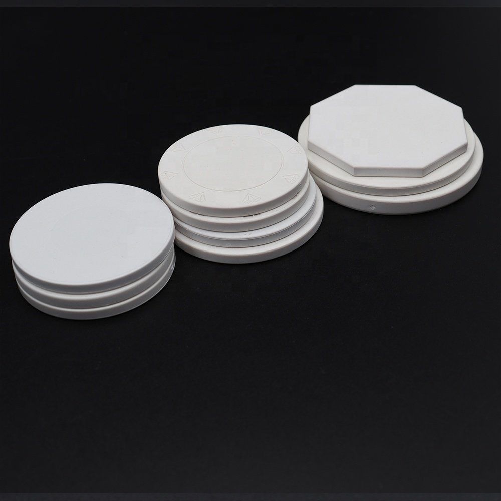Factory supply white blank ceramic chips differnce size multi style round oval octagon rectangle custom your any logo
