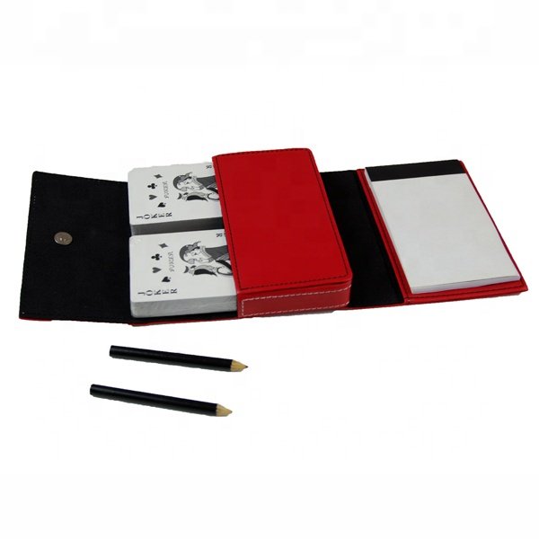 Playing Card Case Fits Two Decks Vegan Leather Poker Case