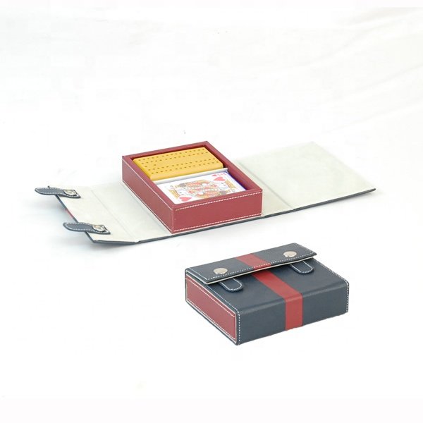 Playing Card Case Fits Two Decks Vegan Leather Poker Case