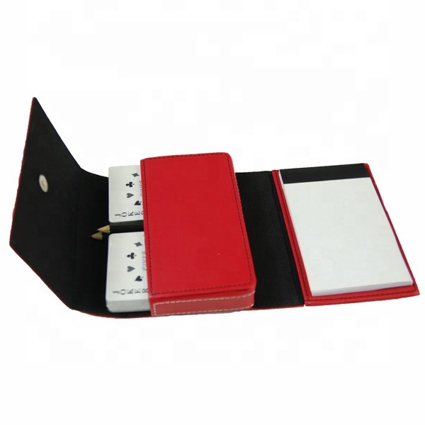 Playing Card Case Fits Two Decks Vegan Leather Poker Case