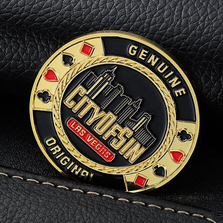 Manufacturer Gold Plated Coins Metal Die Casting Token Coin Custom Poker Chip Zinc Alloy Enamel Challenge Coins