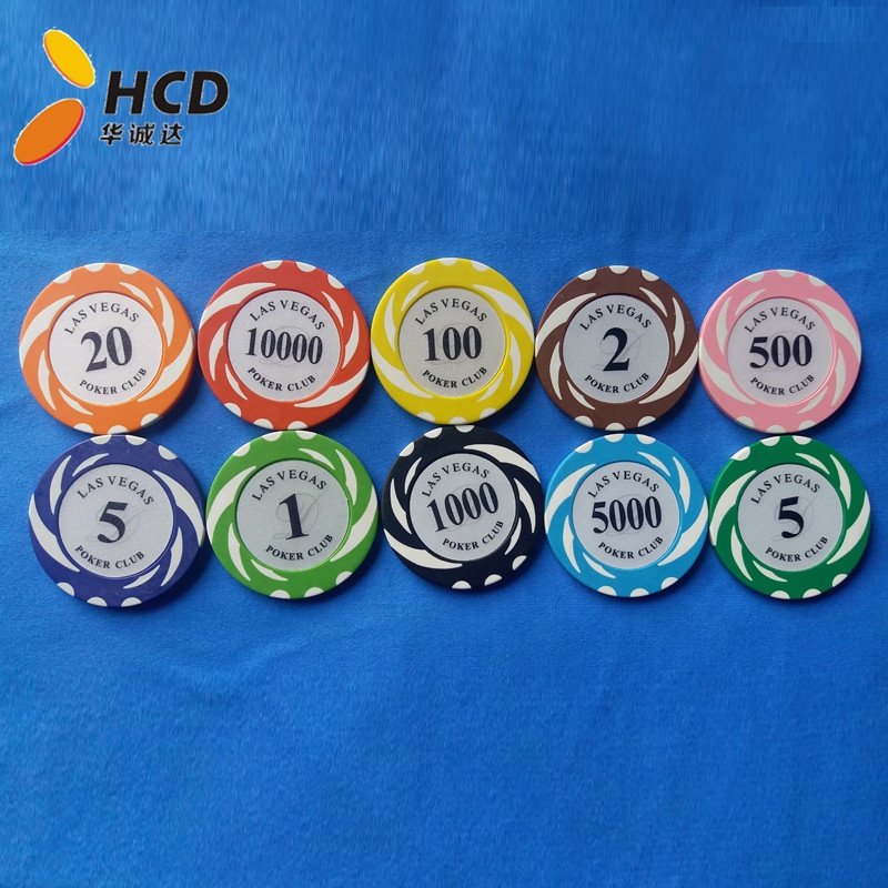 2022 New designed 14G clay poker chips promotional different colors used stickers poker chips for sale