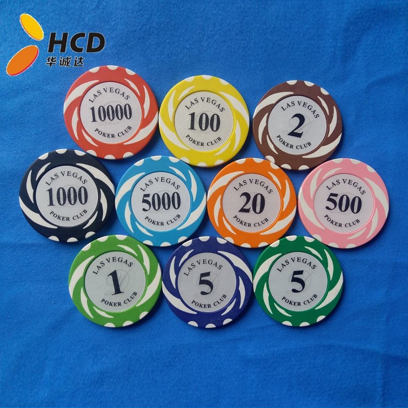 2022 New designed 14G clay poker chips promotional different colors used stickers poker chips for sale