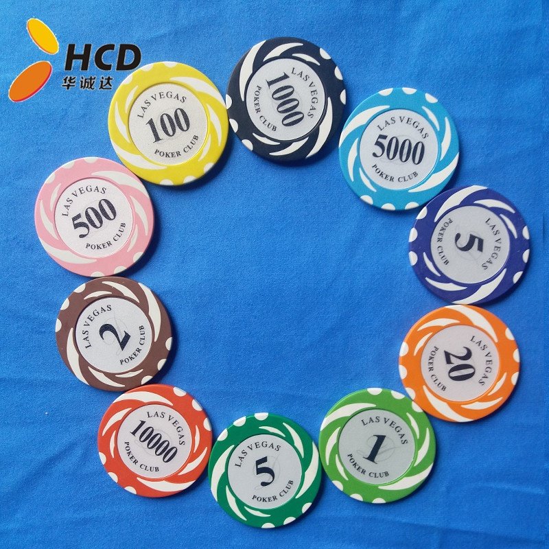 2022 New designed 14G clay poker chips promotional different colors used stickers poker chips for sale
