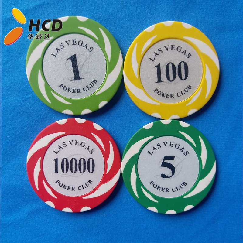 2022 New designed 14G clay poker chips promotional different colors used stickers poker chips for sale