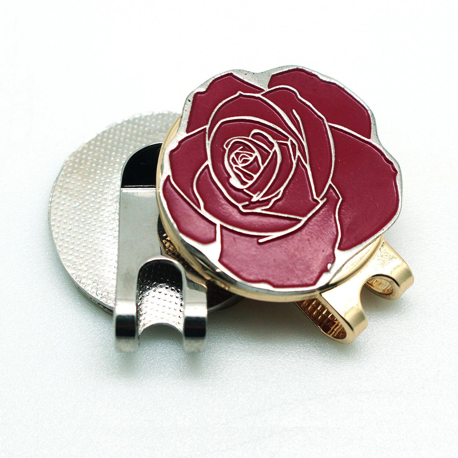 Metal Hat Clip Custom Magnetic Standard Size Metal Engraved Enamel Golf Ball Marker
