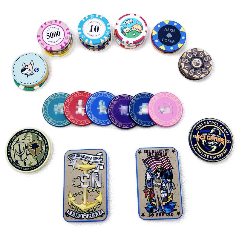 High Quality Clay Casino 25000 Poker Chip Blank Ceramic 14G Rolls White Number Stickers Custom Poker Chips