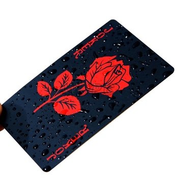 WJPC Professional Customization Playing Deck Set Waterproof PVC Black Poker Cards With Chips