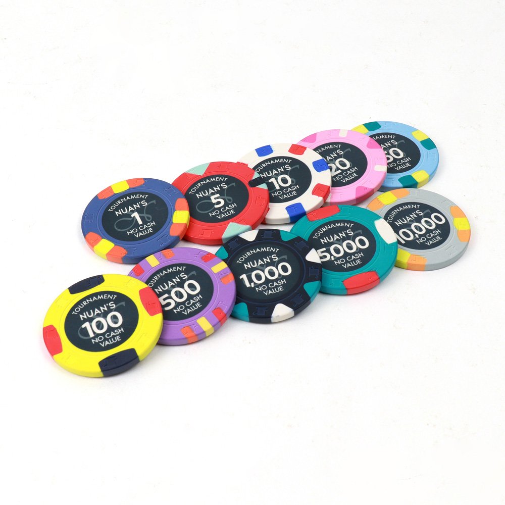 Professional ceramic set de poker chips 10g engraved top hat and cane mould custom logo design accepted eco material for casino