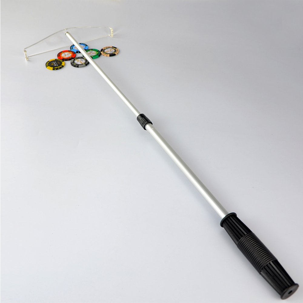 Two-section Telescoping Aluminum Poker Chip Rake