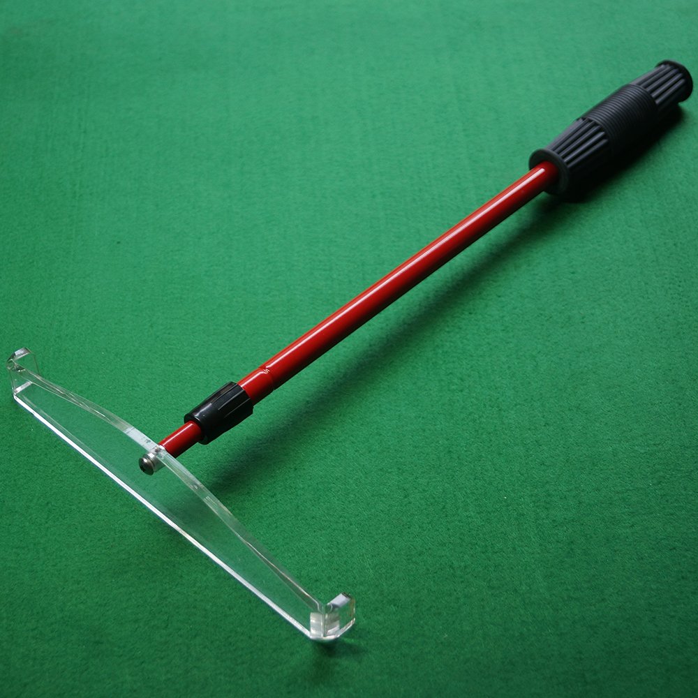Two-section Telescoping Aluminum Poker Chip Rake