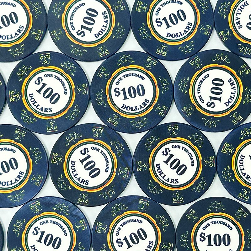 40mm Clay Poker Chips Casino Gambling Game Token for Card Board Game 14g